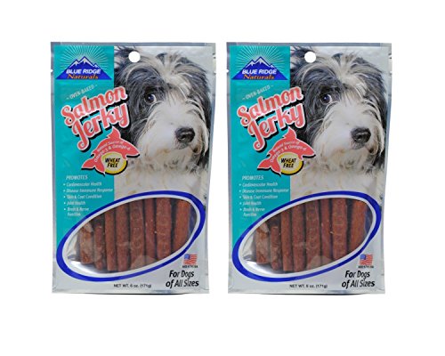 Blue Ridge Naturals Oven Baked Salmon Jerky Dog Treats 6OZ (2 Pack)