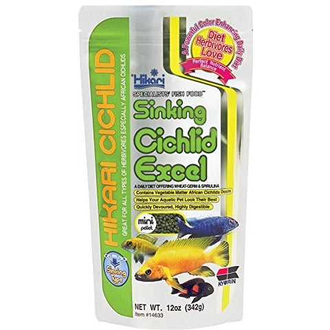 Hikari 12-Ounce Cichlid Excel Sinking Pellets for Pets, Mini