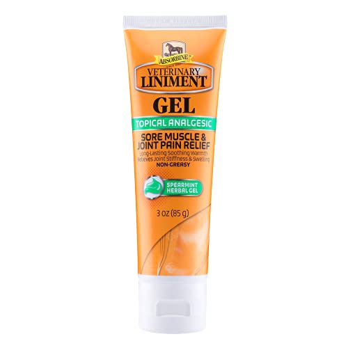 Absorbine Veterinary Liniment Topical Analgesic Sore Muscle and Arthritis Pain Relief Warming Liniment Rub, 3 Ounce Gel