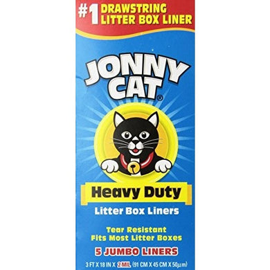 Jonny Cat Heavy Duty Litter Box Liners, Jumbo, 5 Liners-Box