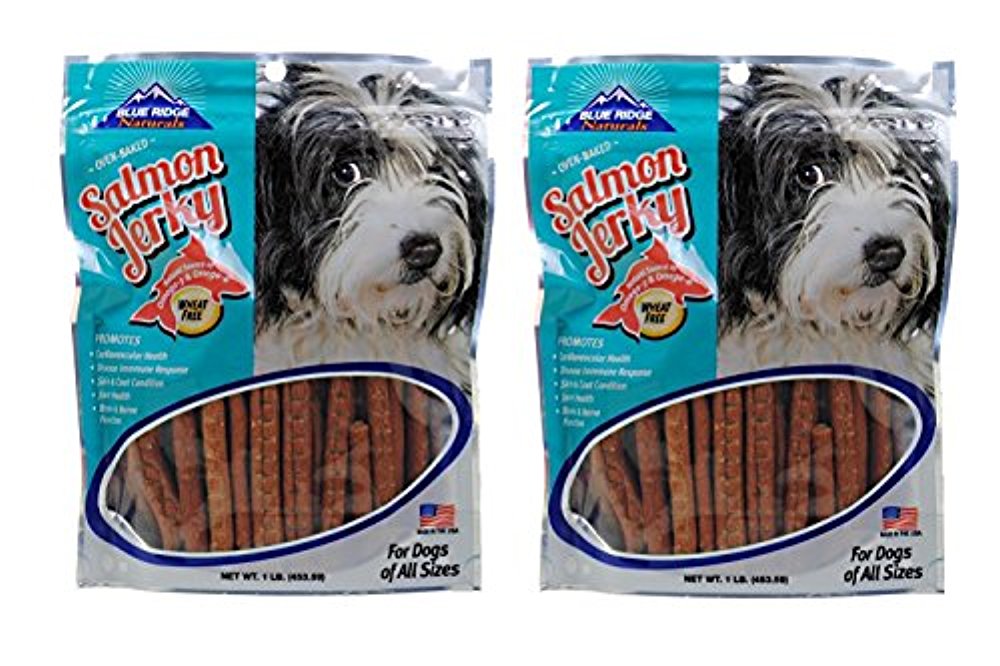 Blue Ridge Naturals Oven Baked Salmon Jerky Dog Treats 1 Pound (2 Pack)