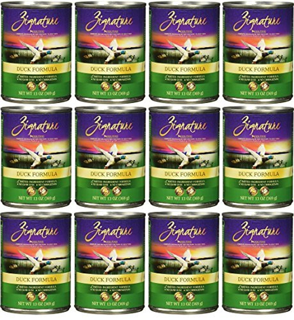 Zignature Grain-Free Duck Canned Dog Food (Case of 12 Cans / 13 Ounces Per Can)