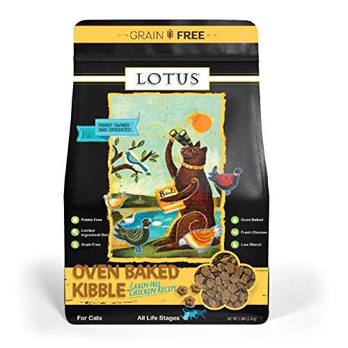 Lotus Oven-Baked Kibble Grain Free Chicken Recipe Cat Food 5 Lbs