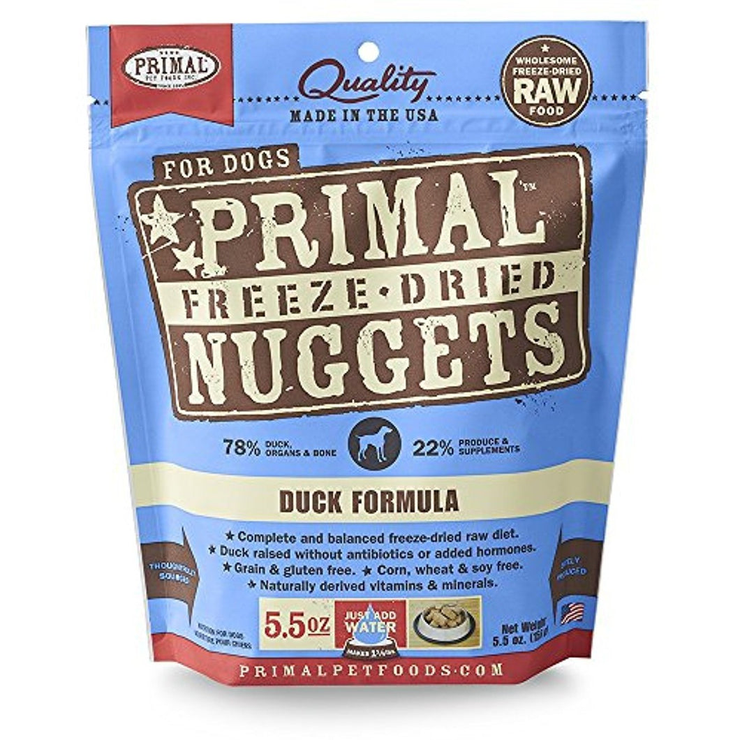Primal Freeze-Dried Nuggets Duck Formula for Dogs 5.5OZ