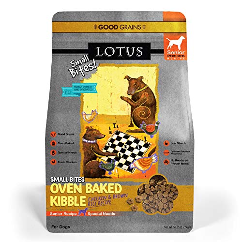 Lotus Small Bite Dry Senior Dog Food, Chicken, 5 Lb