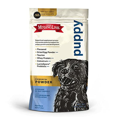 The Missing Link Original Growth & Development Powdered Supplement For Puppies, 8oz Resealable Bag