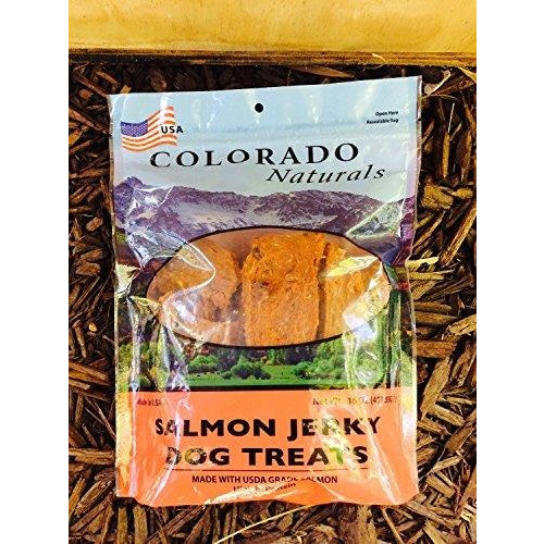 Colorado Naturals Wild Caught Salmon Jerky Dog Treats. Made in USA with 100% U.S.D.A. Grade Salmon 1Lb