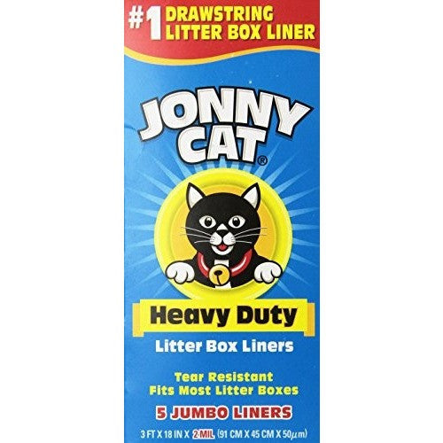 Jonny Cat Heavy Duty Litter Box Liners, Jumbo, 5 Liners-Box