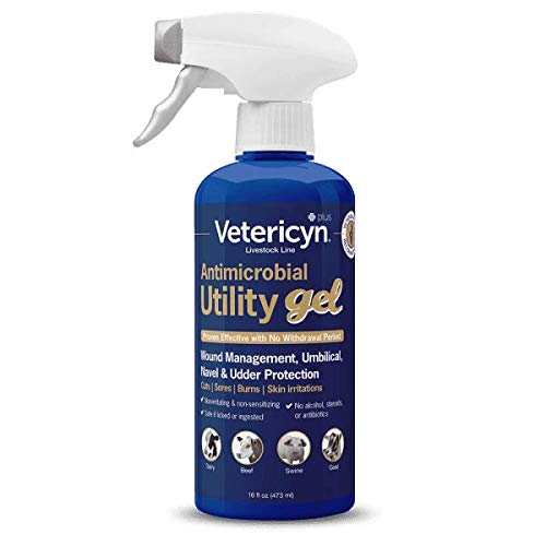 Vetericyn Plus Antimicrobial Utility Gel. Safe and Effective Relief for Wounds, Cuts, Burns, Umbilical, Navel and Udder Protection. for Livestock of All Ages. (16 oz /473 mL)