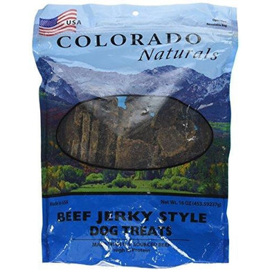 Colorado Naturals Beef Jerky Dog Treats. Made in USA with 100% U.S.D.A. Beef. 1Lb