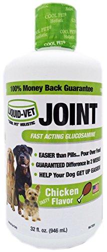 Liquid-Vet Dog Joint Formula - Fast Acting Glucosamine for Joint Aid in Canines - Economy Size - 32 Fluid Ounces - Chicken