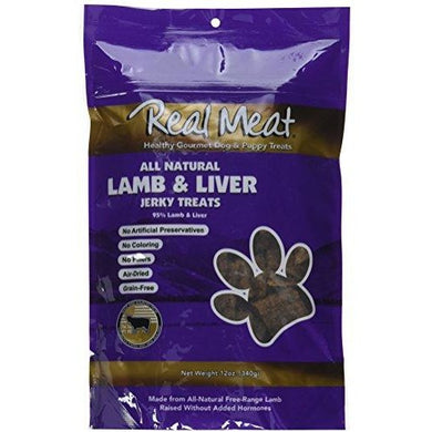 Real Meat Lamb Liver Jerky Dog Treats 12 Oz