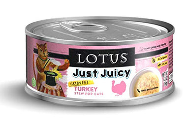 Lotus Just Juicy Cat Canned Food, 24 By 5.3 Oz, Turkey Stew
