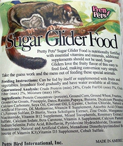 Pretty Bird International Sugar Glider Food for Birds, 12-Ounce
